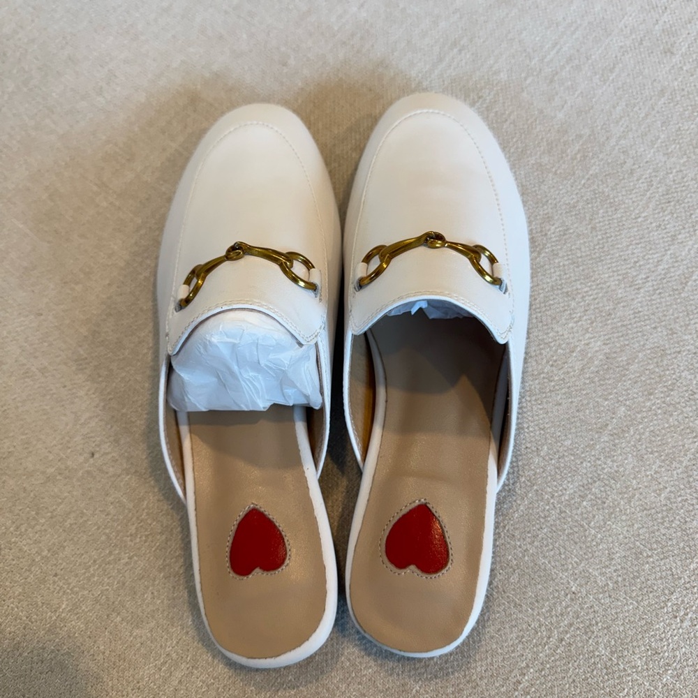 ARQA Studio Horesbit Leather Loafer Slide Mule in White, Womens 37 NWB - Picture 3 of 8